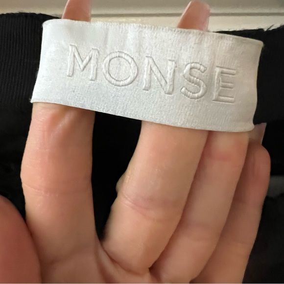 Monse weekend vacation pants color block embroidered Pom Pom hem - Picture 3 of 6